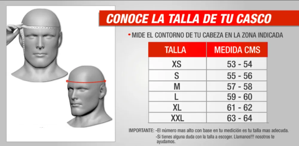 Cómo medir tu casco